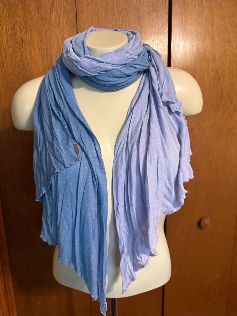 Free People Two-Tone Blue Lightweight Wrap